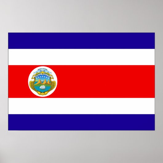 Costa Rica Flag Poster (Voorkant)