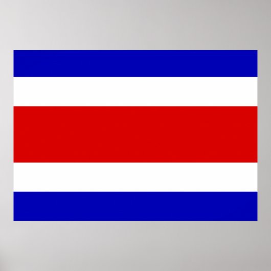 Costa Rica Flag Poster (Voorkant)