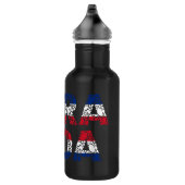 Costa Rica Flag Pura Vida Waterfles (Rechts)