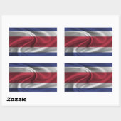 Costa Rica Flag Rechthoekige Sticker (Vel)