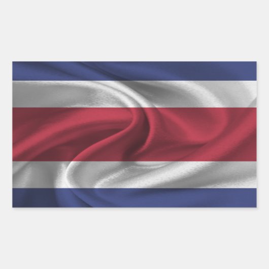Costa Rica Flag Rechthoekige Sticker (Voorkant)