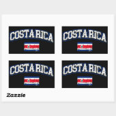 Costa Rica Flag Rechthoekige Sticker (Vel)