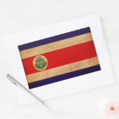 Costa Rica Flag Rechthoekige Sticker (Envelop)