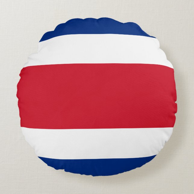 Costa Rica Flag Rond Kussen (Voorkant)
