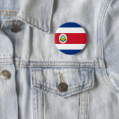 Costa Rica Flag Ronde Button 5,7 Cm (In situ)