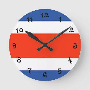 Costa Rica Flag Ronde Klok