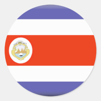 Costa Rica Flag Ronde Sticker