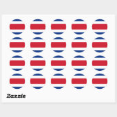 Costa Rica Flag Ronde Sticker (Vel)