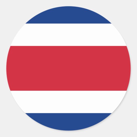Costa Rica Flag Ronde Sticker (Voorkant)