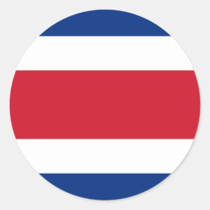 Costa Rica Flag Ronde Sticker