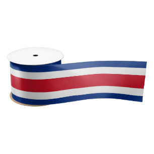 Costa Rica Flag Satijnen Lint
