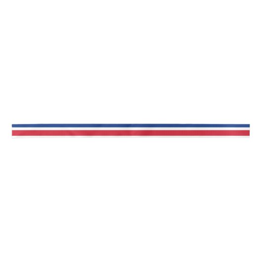 Costa Rica Flag Satijnen Lint (Voorkant)
