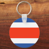 Costa Rica Flag Sleutelhanger (Voorkant)
