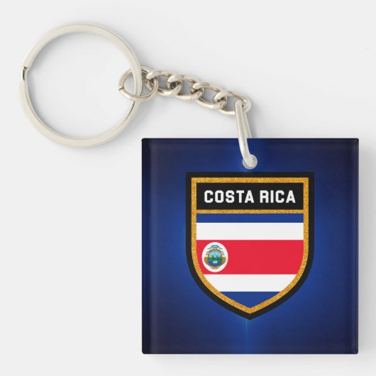Costa Rica Flag Sleutelhanger (Voorkant)