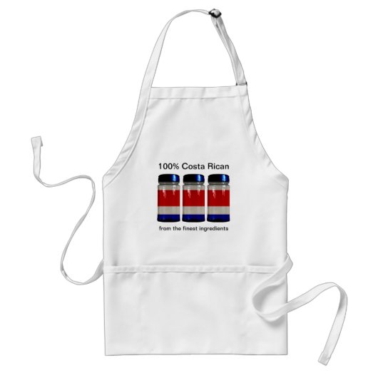 Costa Rica Flag Spice Jars Apron Standaard Schort (Voorkant)