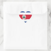 Costa Rica Flag Splendid Patriotic Hart Sticker (Tas)