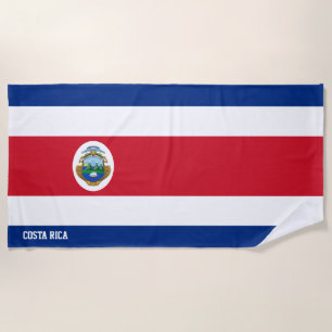 Costa Rica Flag Splendid Patriotic Strandlaken