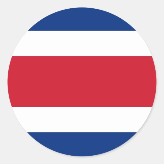Costa Rica Flag Sticker (Voorkant)