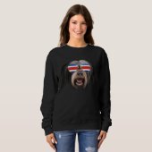 Costa Rica Flag Tibetan Terrier Dog Tico Pocket Trui (Voorkant volledig)