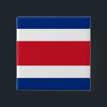 Costa Rica Flag Vierkante Button 5,1 Cm<br><div class="desc">wereldwijde vlaggenproducten - Je kunt je eigen tekst toevoegen.</div>