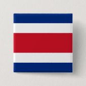 Costa Rica Flag Vierkante Button 5,1 Cm (Voorkant)