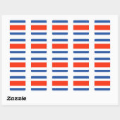 Costa Rica Flag Vierkante Sticker (Vel)