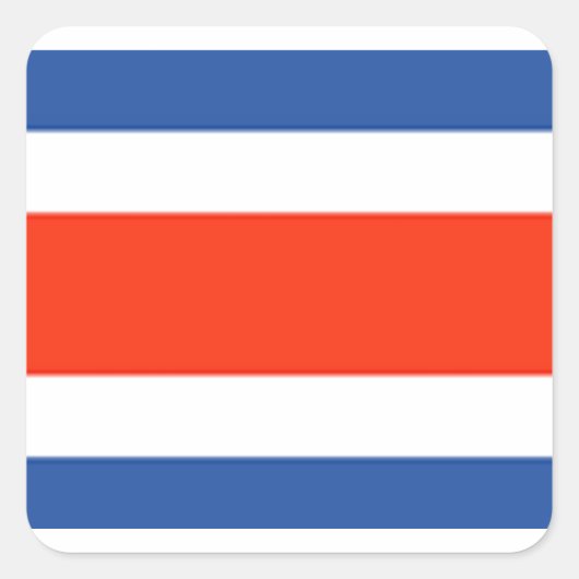 Costa Rica Flag Vierkante Sticker (Voorkant)
