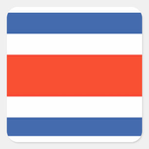 Costa Rica Flag Vierkante Sticker