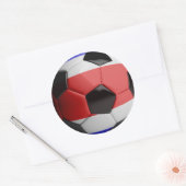 Costa Rica Flag Voetbal Ronde Sticker (Envelop)