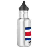 Costa Rica Flag Waterfles (Links)