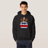 Costa Rica Flag Welsh Springer Spaniel Dog In Pock Hoodie (Voorkant volledig)