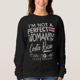 Costa Rica Flag Woman Costa Rican Pride Souvenir Trui