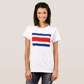 Costa Rica Flag x Map T-Shirt (Voorkant volledig)