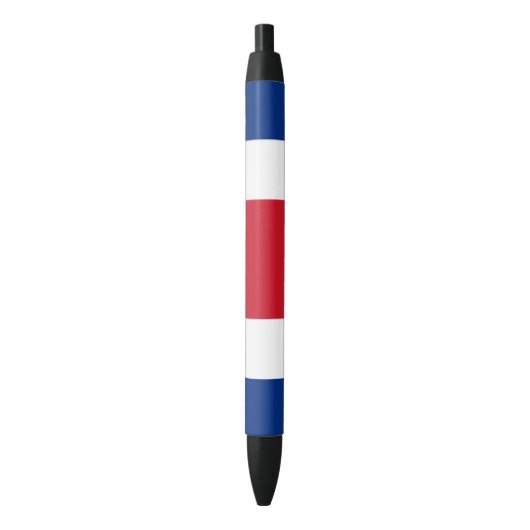Costa Rica Flag Zwarte Inkt Pen (Voorkant Verticaal)