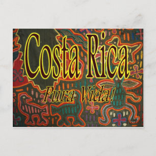 Costa Rica Folk Art Pura Vida Briefkaart