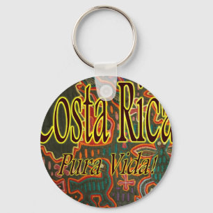Costa Rica Folk Art Pura Vida Sleutelhanger