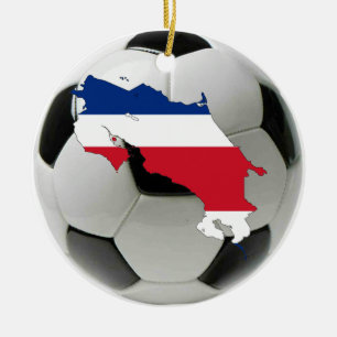 Costa Rica football voetbal Keramisch Ornament