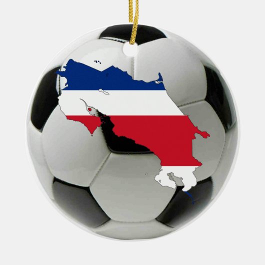 Costa Rica football voetbal Keramisch Ornament (Voorkant)