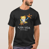 Costa Rica Friendly Tree Frog Pura Vida Souvenir T-shirt (Voorkant)