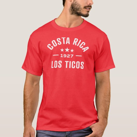 Costa Rica fútbol/voetbalshirt T-shirt (Voorkant)
