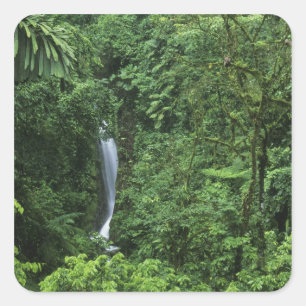 Costa Rica, gebied Arenal Volcano, Hangende brugge Vierkante Sticker