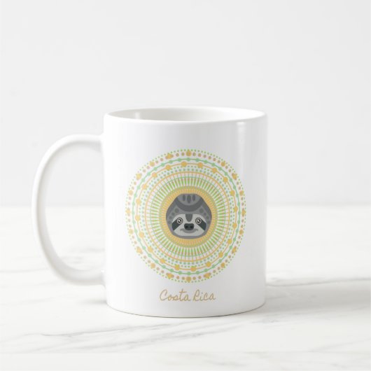 Costa Rica Gold Mandala Sloth Coffee Koffiemok (Links)