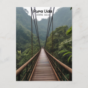 Costa Rica hangbrug, Pura Vida Briefkaart