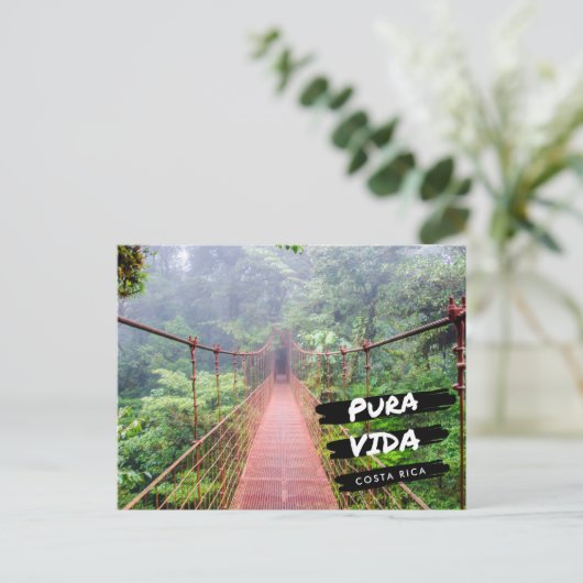 Costa Rica Hangende bruggen Vakantie Briefkaart (Staand voorkant)