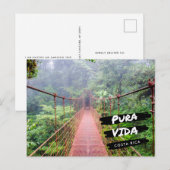 Costa Rica Hangende bruggen Vakantie Briefkaart (Voorkant / Achterkant)