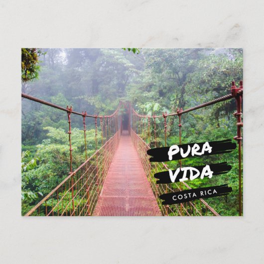 Costa Rica Hangende bruggen Vakantie Briefkaart (Voorkant)