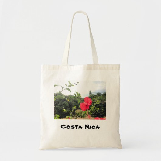 Costa Rica Hibiscus Canvas tas – Pura Vida Vibes (Voorkant)
