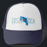 Costa Rica I Love Costa Rica Map Trucker Pet<br><div class="desc">Uw keuze uit een kleurenvrachtwagenhoed met onze Costa Rica-kaart met een hartontwerp. Geweldig souvenir voor degenen onder ons die van dit kleine land in Midden-Amerika houden.</div>