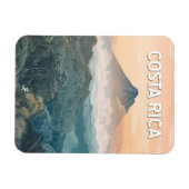 Costa Rica Illustration Travel Art Vintage Magneet (Horizontaal)