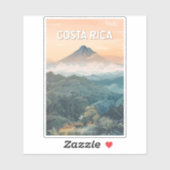 Costa Rica Illustration Travel Art Vintage Sticker (Vel)